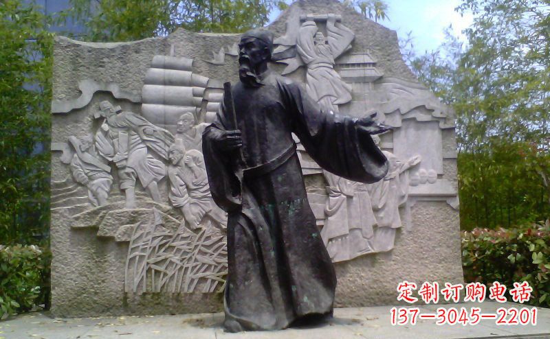 泰州铜雕古代名人雕塑