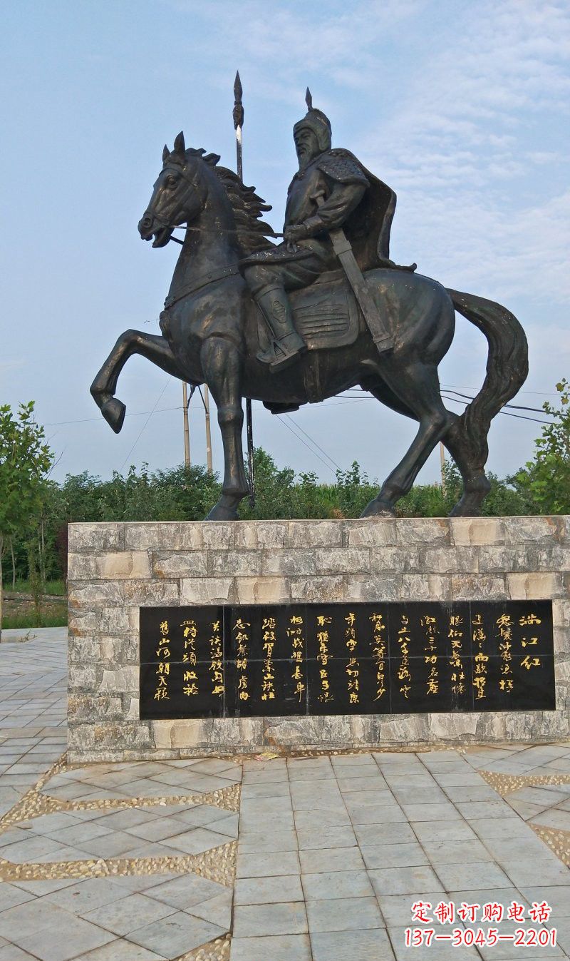 泰州铜雕古代名人岳飞