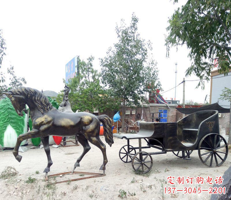 泰州铜雕古代战马景观摆件