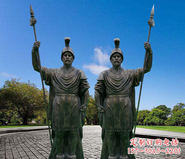 泰州铜雕古罗马战士人物
