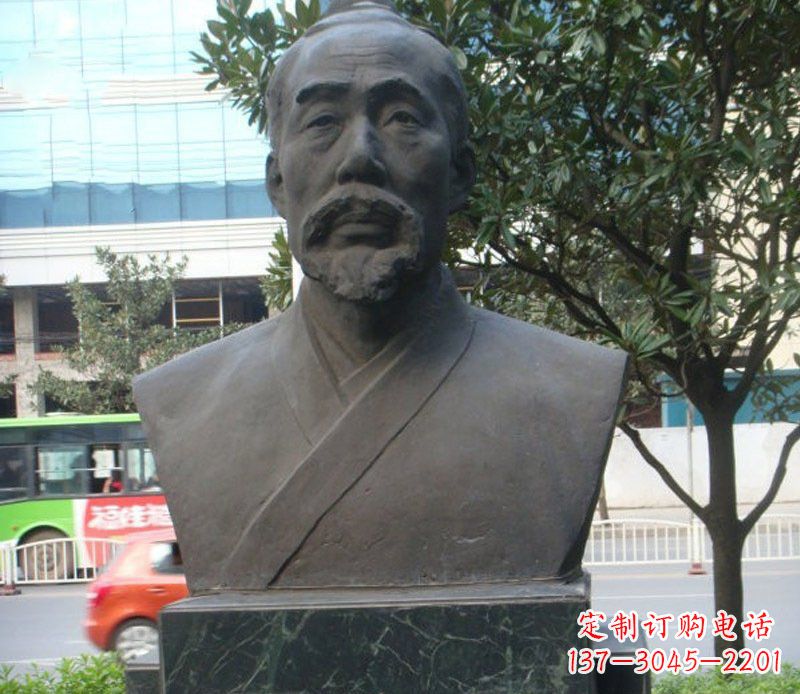 泰州铜雕管仲名人雕塑肖像