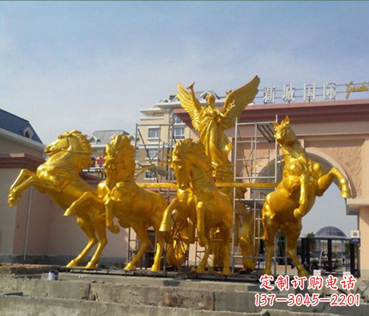 泰州铜雕广场阿波罗战马雕塑