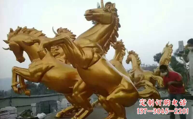 泰州铜雕广场飞马雕塑