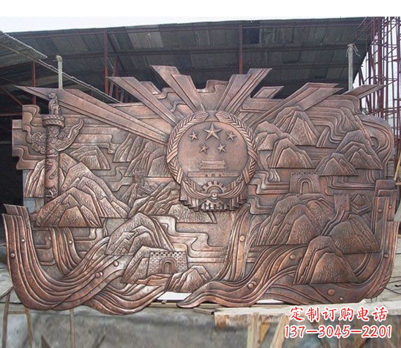 泰州铜雕广场军人壁画雕塑摆件
