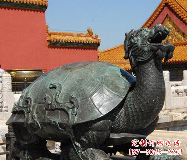 泰州铜雕广场龙龟动物雕塑