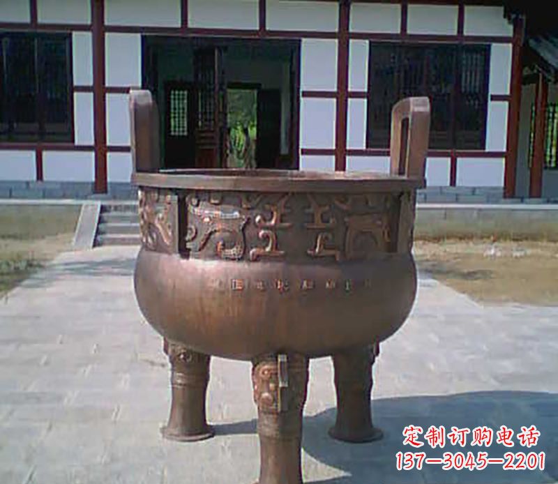 泰州铜雕广场圆形香炉