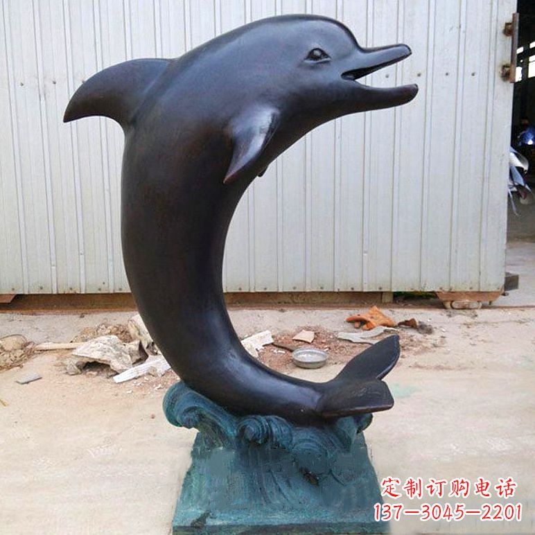 泰州铜雕海豚雕塑