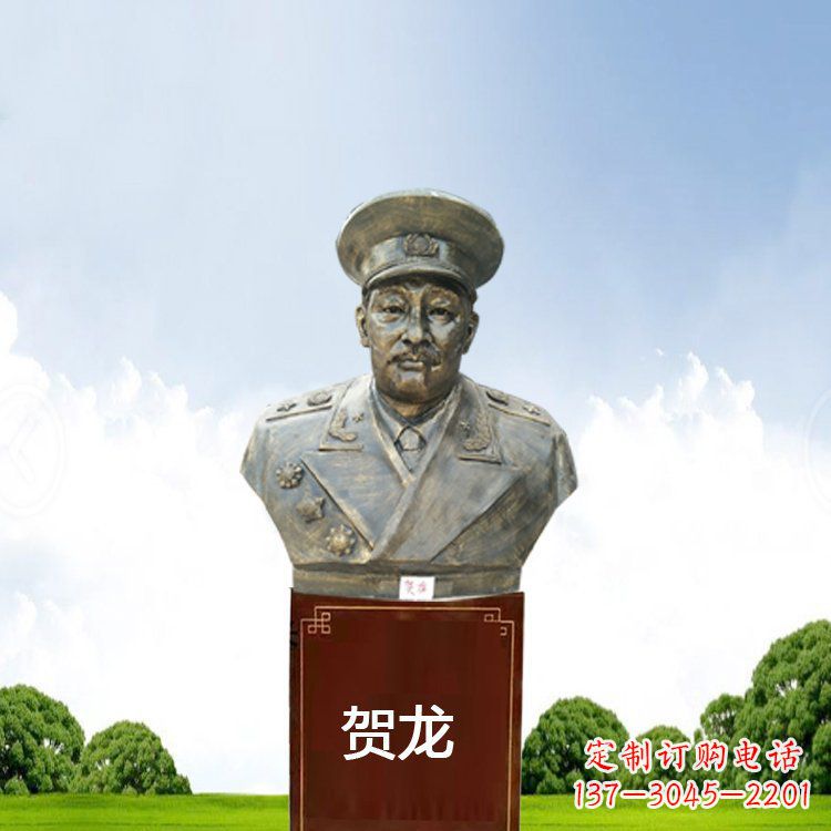 泰州铜雕贺龙头像