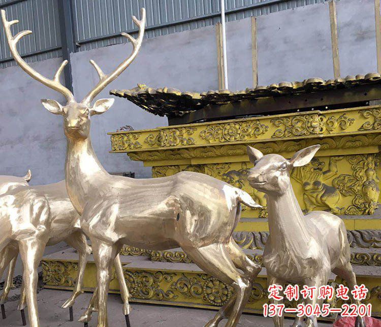 泰州铜雕户外动物小鹿雕塑