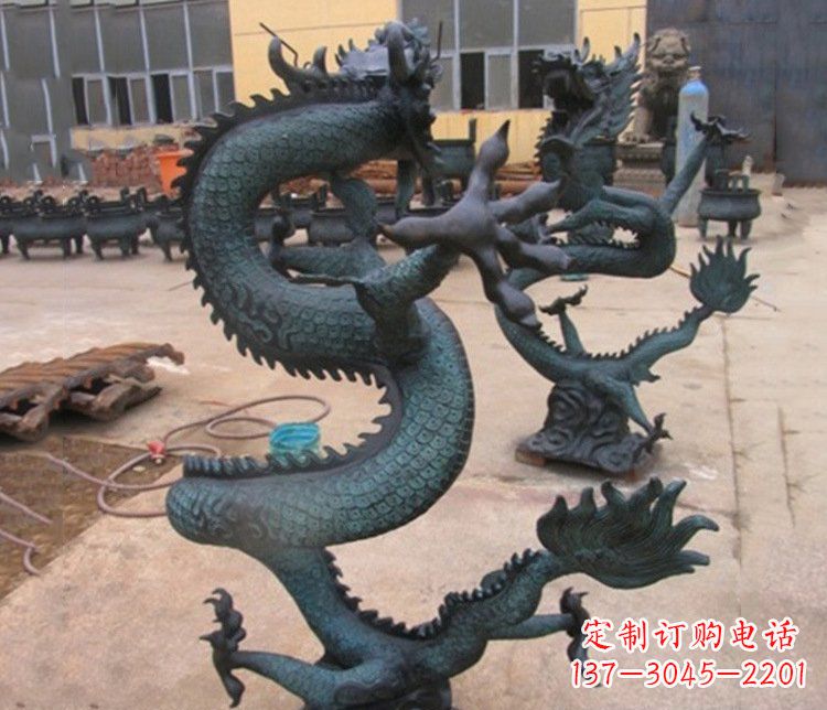 泰州铜雕户外装饰神龙雕塑摆件