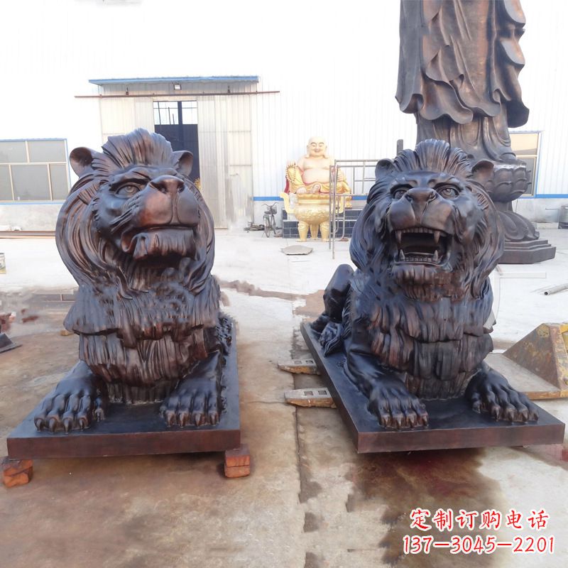 泰州铜雕汇丰狮子雕塑