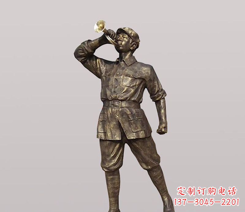 泰州铜雕解放军战士