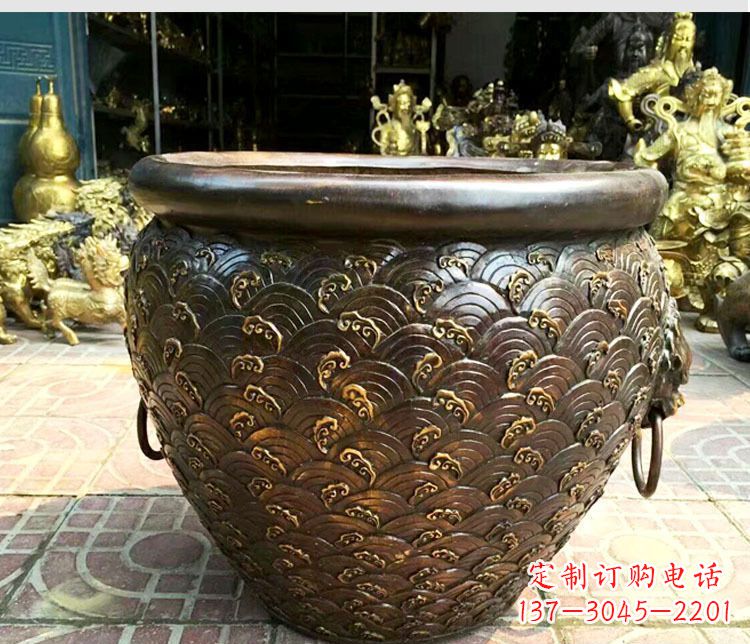 泰州铜雕景观花盆