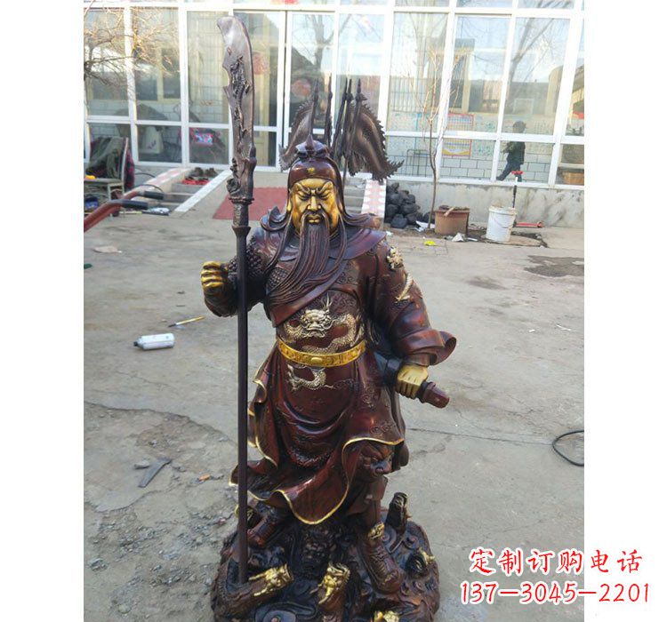 泰州铜雕九龙关公