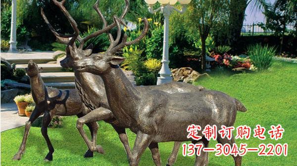 泰州铜雕鹿公园动物雕塑