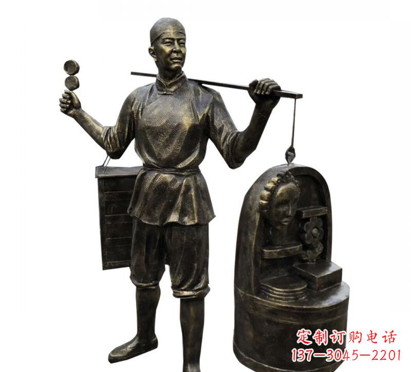 泰州铜雕卖货郎
