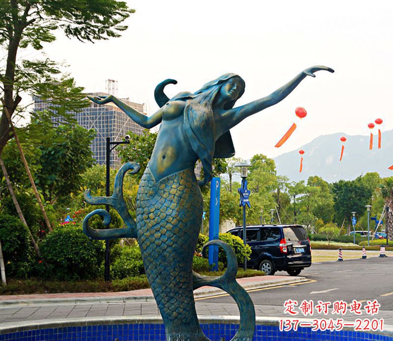 泰州铜雕美人鱼