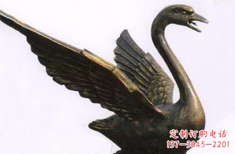 泰州铜雕喷水天鹅公园动物雕塑