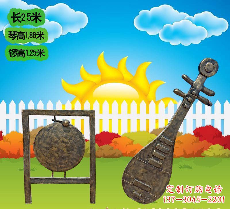 泰州铜雕琵琶雕塑