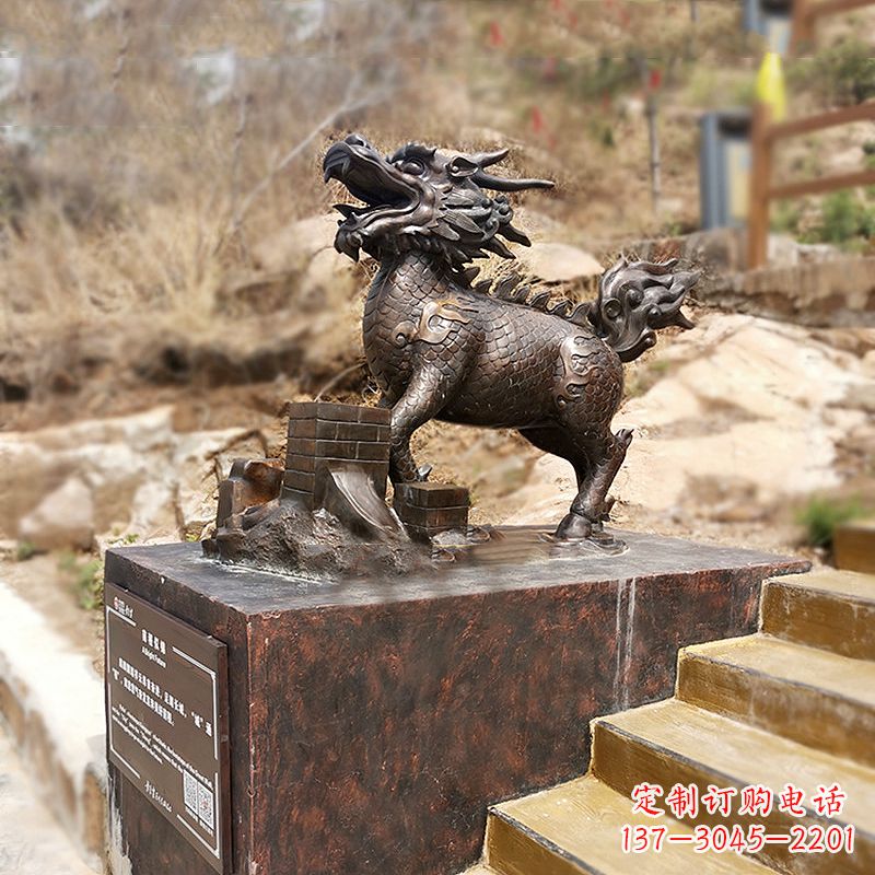 泰州铜雕麒麟景观雕塑装饰品
