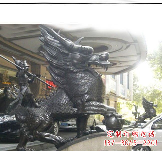泰州铜雕麒麟公司门口神兽雕塑