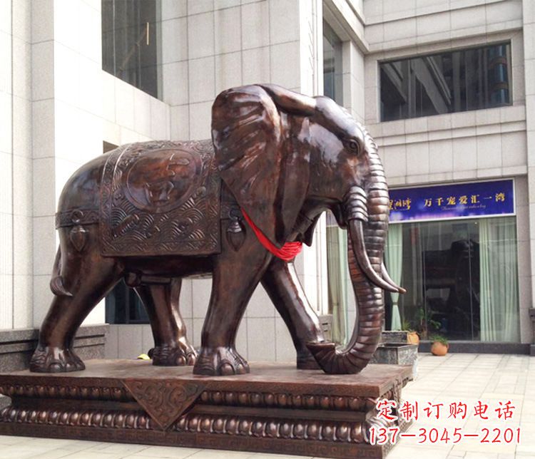 泰州铜雕企业招财大象