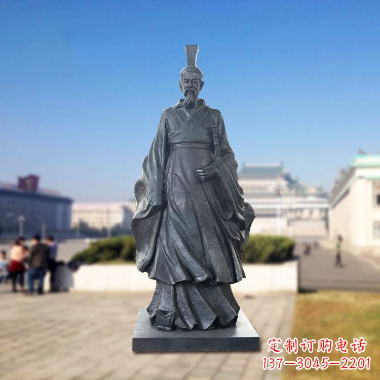 泰州铜雕屈原塑像