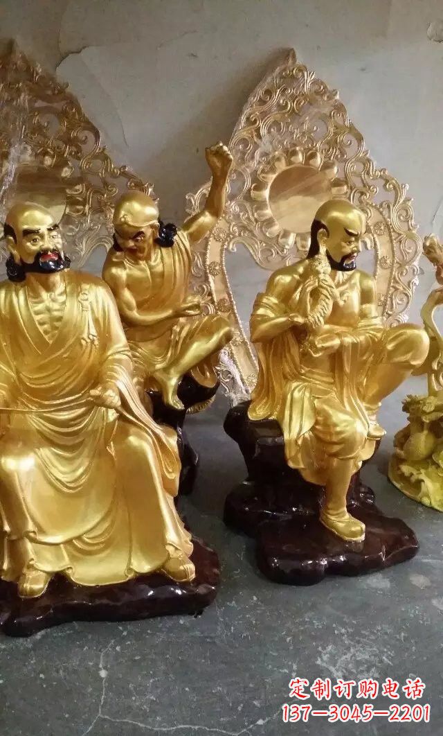 泰州铜雕十八罗汉