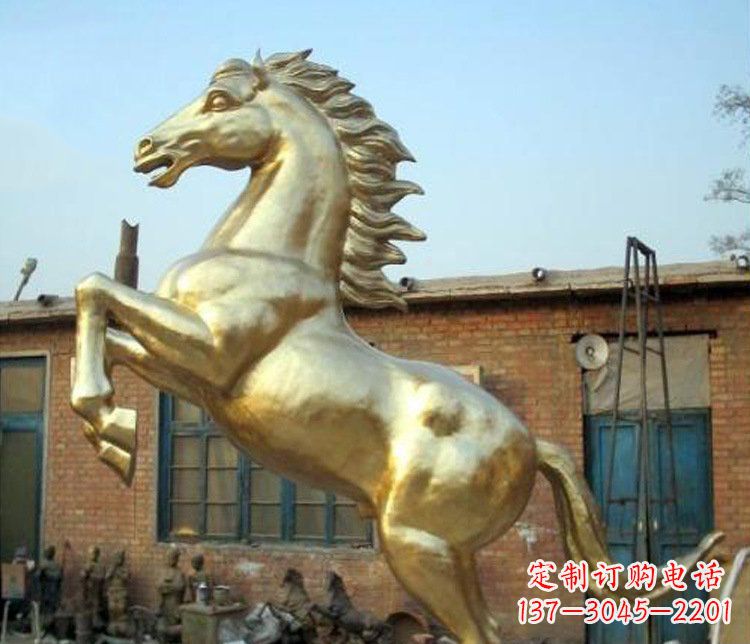 泰州铜雕室商场招财动物马雕塑