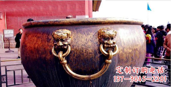 泰州铜雕水缸寺庙景观雕塑