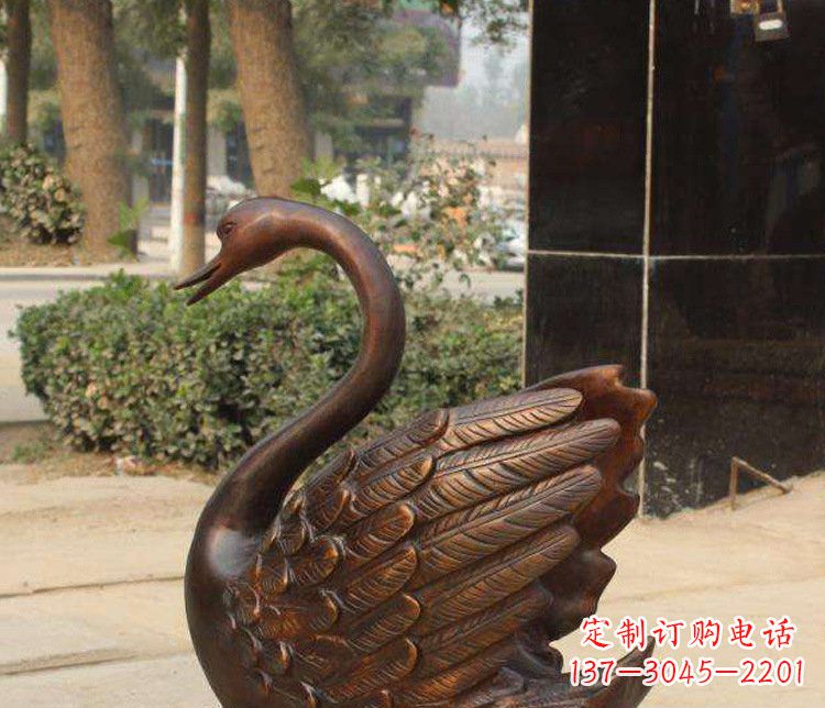 泰州铜雕水景天鹅动物雕塑