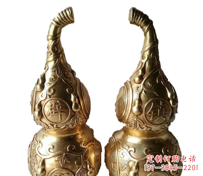 泰州铜雕寺庙平安葫芦雕塑
