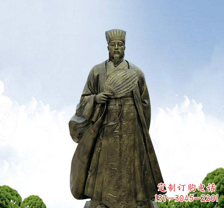 泰州铜雕伟人诸葛亮古代历史人物