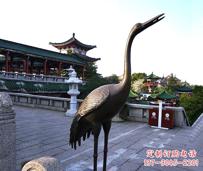 泰州铜雕仙鹤雕塑