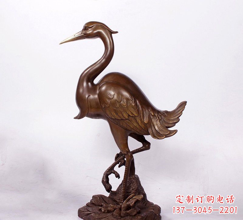 泰州铜雕仙鹤动物雕塑
