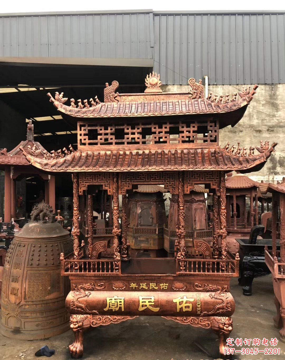 泰州铜雕香炉 (2)