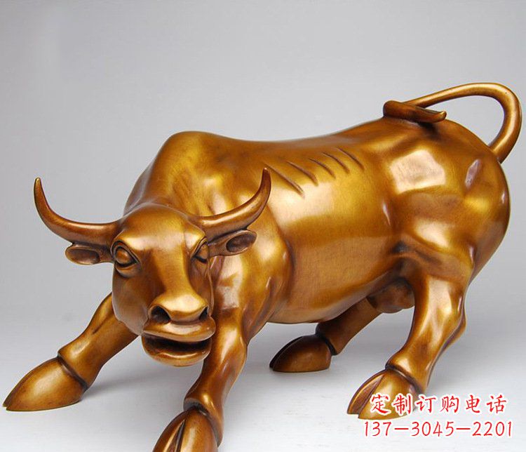泰州铜雕小区动物牛摆件 (2)