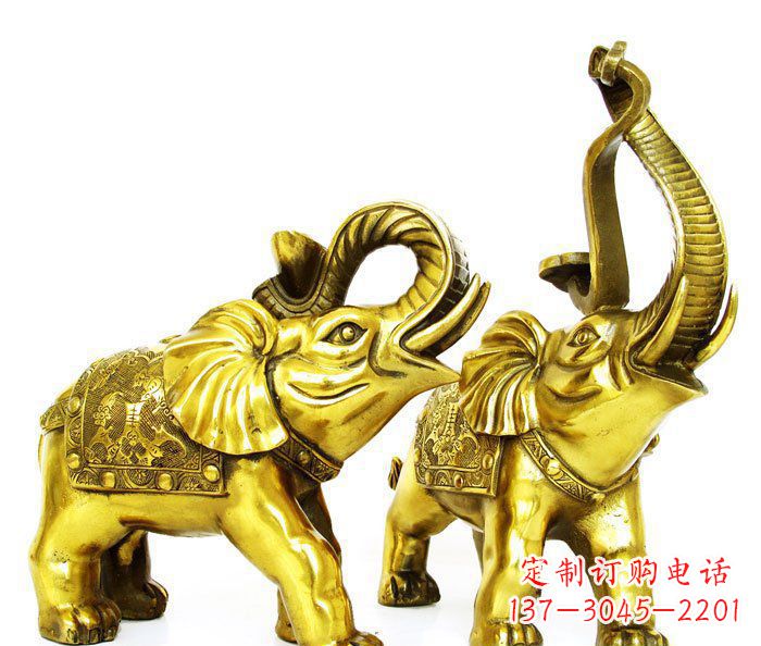 泰州铜雕小象公园动物雕塑