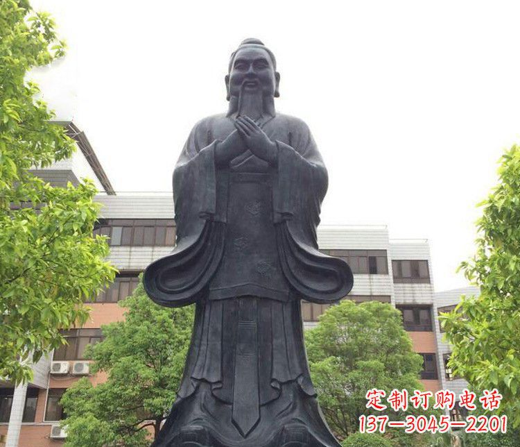 泰州铜雕学校孔子圣人雕塑摆件