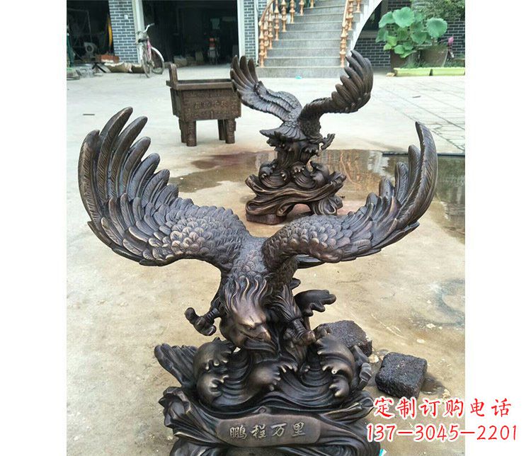 泰州铜雕园林飞鹰动物雕塑