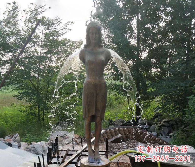 泰州铜雕园林天使雕塑摆件