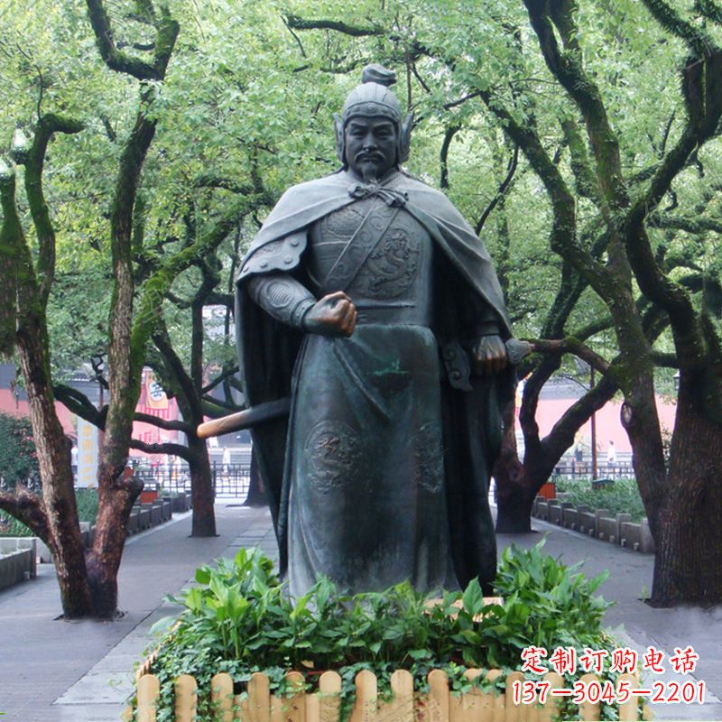 泰州铜雕岳飞雕塑-公园园林历史名人中国古代民族英雄人物雕像