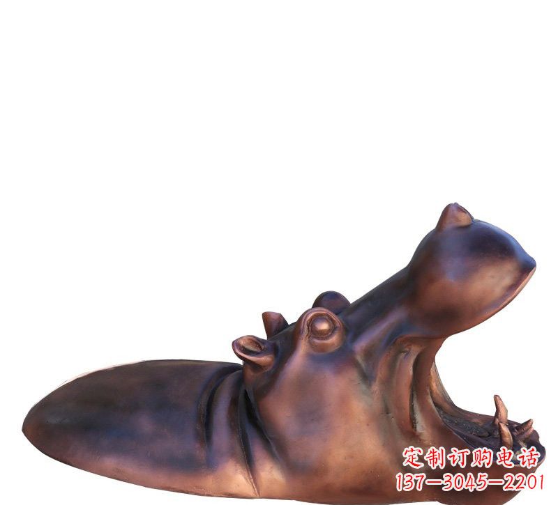 泰州铜雕张嘴河马