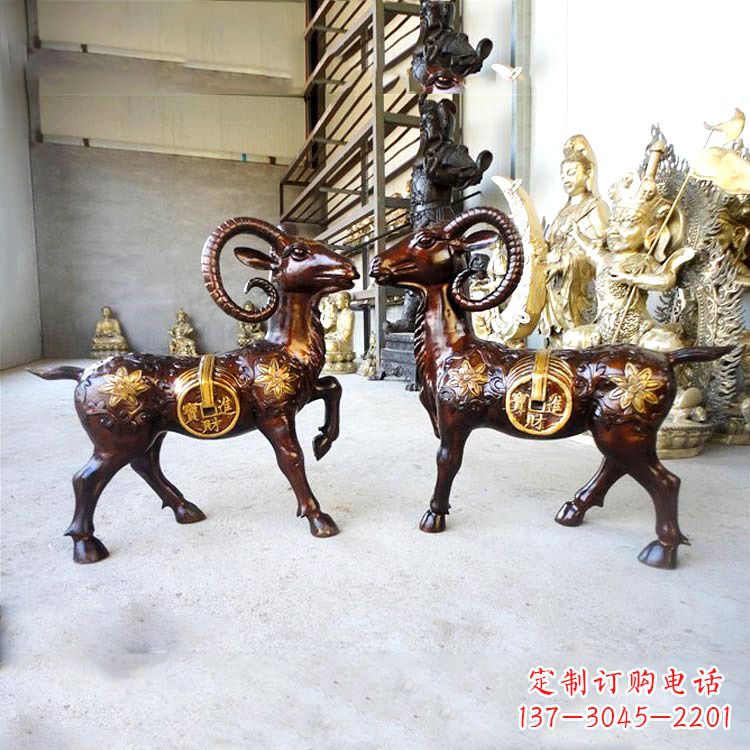 泰州铜雕招财山羊