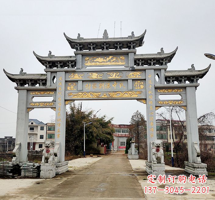 泰州透雕石牌坊