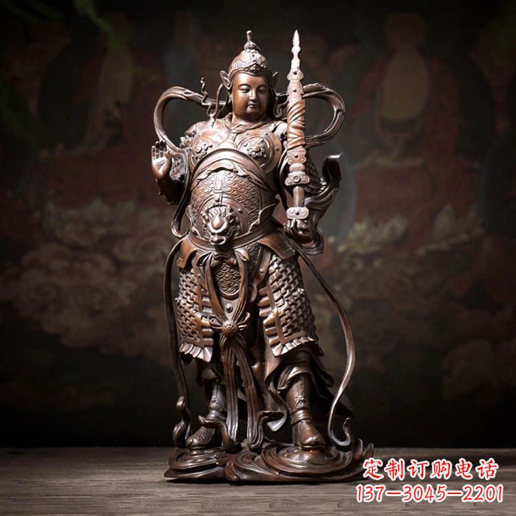 泰州托塔李靖天王铜雕