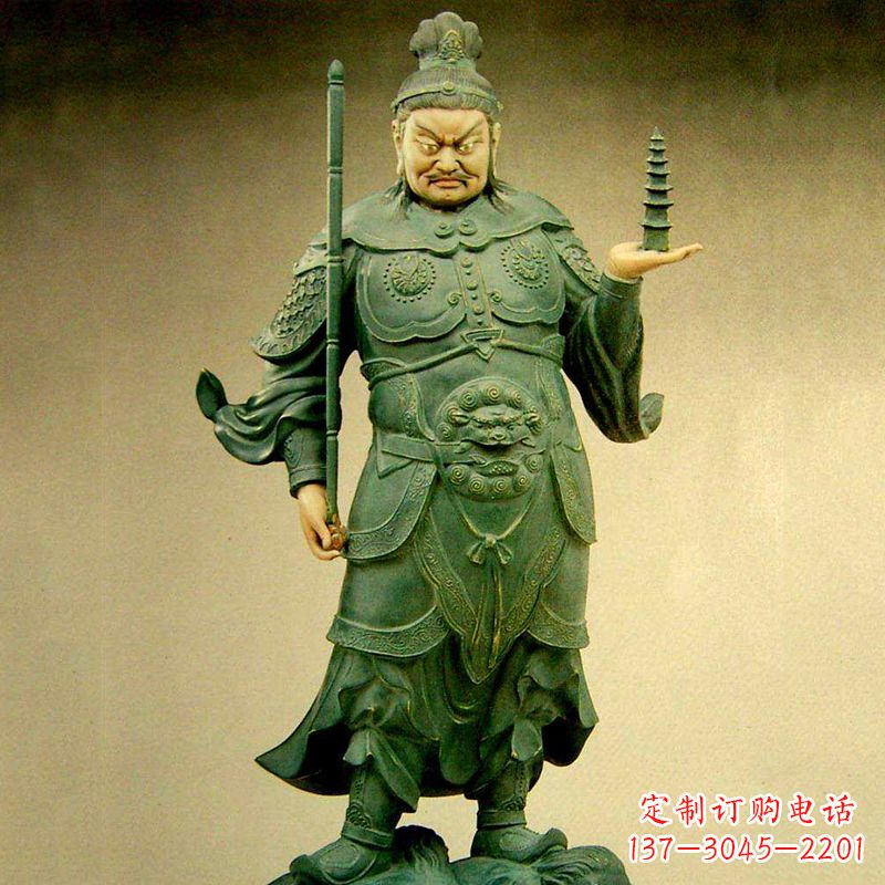 泰州托塔天王彩绘雕塑