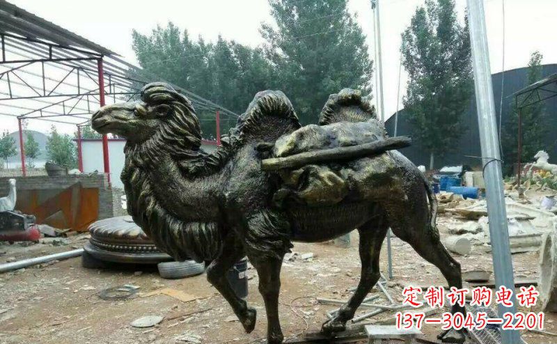 泰州驮着东西的骆驼铜雕