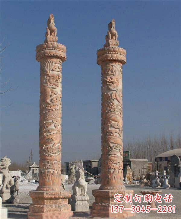 泰州晚霞红华表雕塑