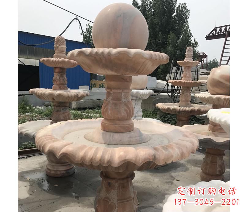 泰州晚霞红景观风水球雕塑